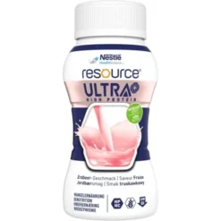 Resource Ultra+, płyn, smak truskawkowy, 125 ml x 4