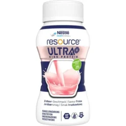 Resource Ultra+, płyn, smak truskawkowy, 200 ml x 4