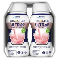 Resource Ultra+, płyn, smak truskawkowy, 200 ml x 4