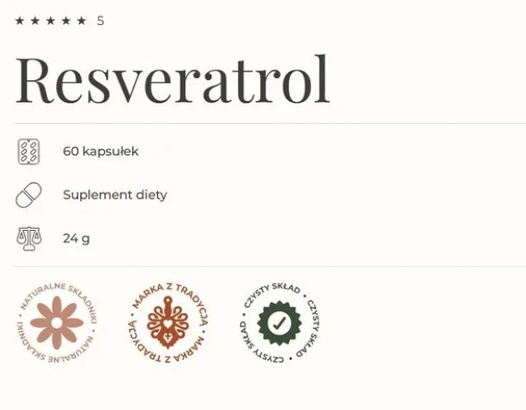Resveratrol, kapsułki, 60 szt.