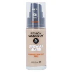 Revlon Colorstay Longwear Makeup SPF 15, podkład z pompką dla skóry tłustej i mieszanej, 200 Nude, 30 ml
