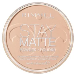 Rimmel Stay Matte, matujący puder do twarzy, 003 Peach Glow, 14 g