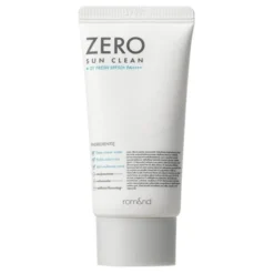 Rom&nd Zero Sun Clean, tonujący krem przeciwsłoneczny do twarzy SPF50+ PA++++, 01 Fresh, 50 ml