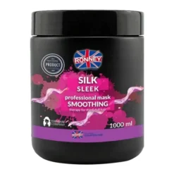 Ronney Silk Sleek, maska wygładzająca do włosów z jedwabiem, 1000 ml
