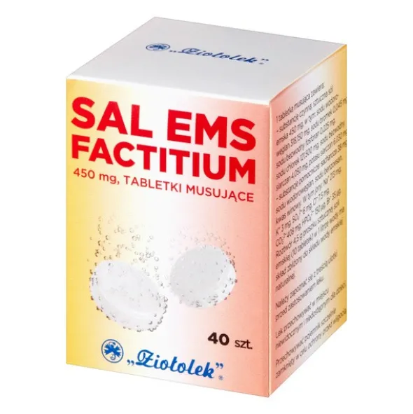 Sal Ems factitium, tabletki musujące, 40 szt. (Ziołolek)