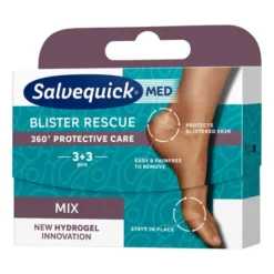 Salvequick Med Blister Resuce Mix 6, plastry na pęcherze, 6 szt.