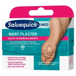 Salvequick Med Wart Plaster, plastry na kurzajki na stopach, 20 szt.