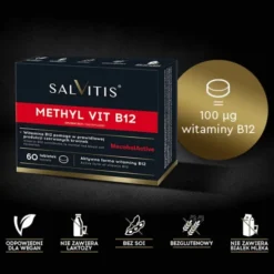 Salvitis Methyl Vit B12 (Metylo witamina B12), tabletki powlekane, 60 szt.