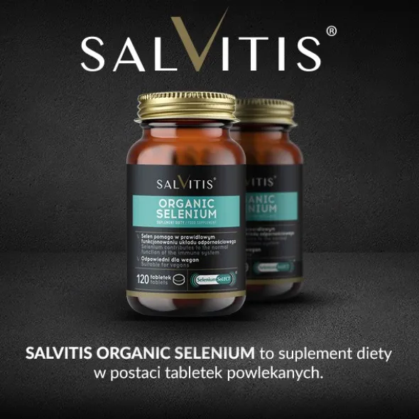 Salvitis Organic Selenium (Selen organiczny), tabletki powlekane, 120 szt.