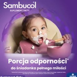 Sambucol Baby, proszek do przygotowania zawiesiny doustej, 2,2 g, saszetki, 12 szt.