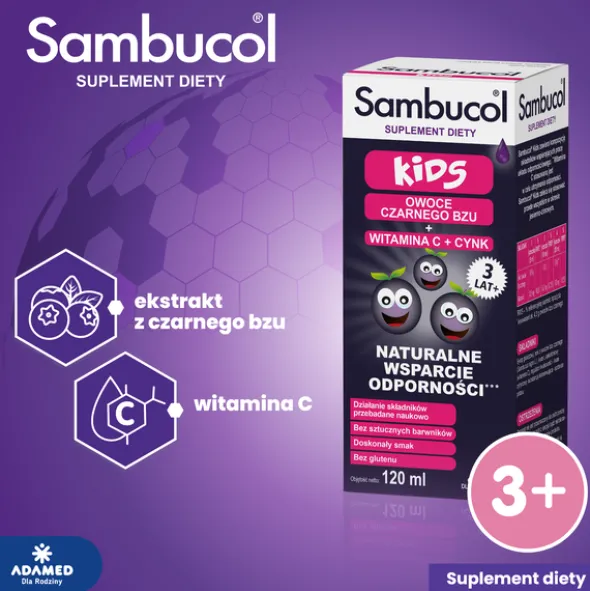 Sambucol Kids, płyn, 120 ml