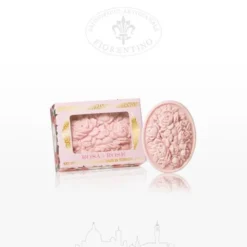 Saponificio Artigianale Fiorentino, naturalne mydło w pudełku z okienkiem, róża, 125 g