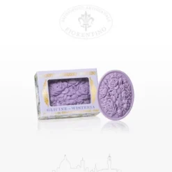 Saponificio Artigianale Fiorentino, naturalne mydło w pudełku z okienkiem, glicynia, 125 g