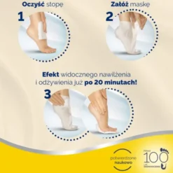 Scholl PediMask, Nawilżająca maska z olejkiem makadamia, 1 para (skarpetki)
