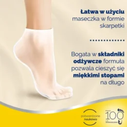 Scholl PediMask, Nawilżająca maska z olejkiem makadamia, 1 para (skarpetki)