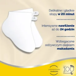 Scholl PediMask, Nawilżająca maska z olejkiem makadamia, 1 para (skarpetki)