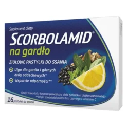 Scorbolamid na gardło, pastylki do ssania, 16 szt