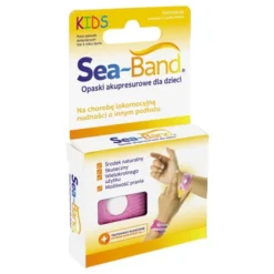 Sea-Band, opaska akupresurowa przeciw mdłościom dla dzieci, różowa, 2 szt.