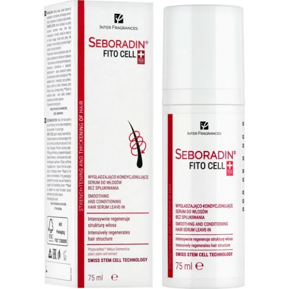 Seboradin FitoCell, wygładzająco-kondycjonujące serum do włosów bez spłukiwania, 75 ml