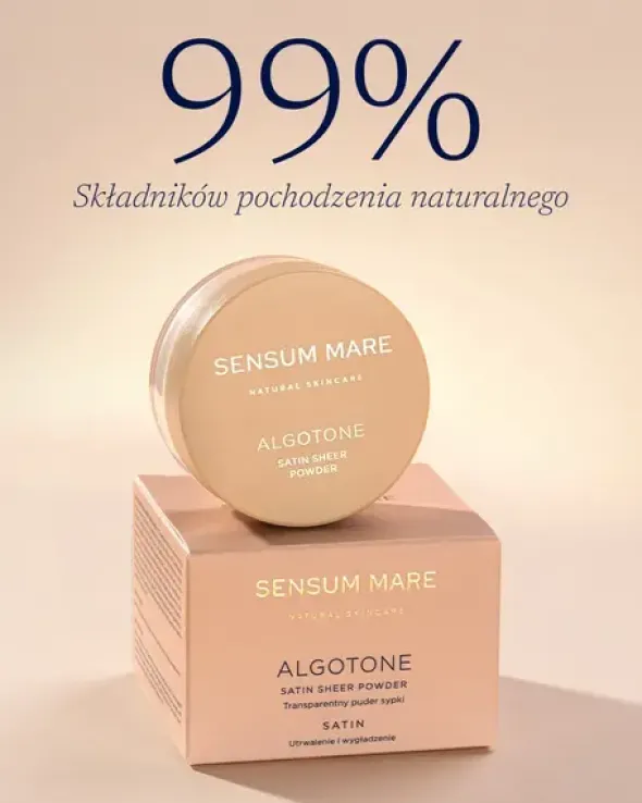 Sensum Mare Algotone, transparentny puder sypki o satynowym wykończeniu, 10 g