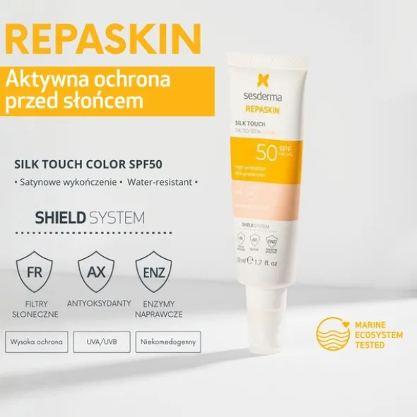 Sesderma Repaskin Silk Touch, krem koloryzujący SPF50, 50 ml