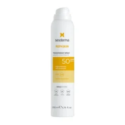 Sesderma Repaskin Transparent Spray SPF 50, ultralekki, wodoodporny spray ochronny, 50 ml