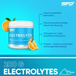 SFD Electrolytes, proszek, smak pomarańczowy, 200 g