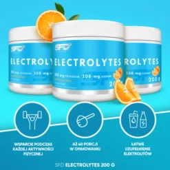 SFD Electrolytes, proszek, smak pomarańczowy, 200 g