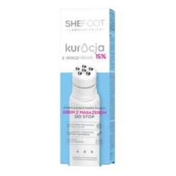 SheFoot, zmiękczająco - wygłądzający krem z masażerem do stóp 15% mocznika, 50 ml