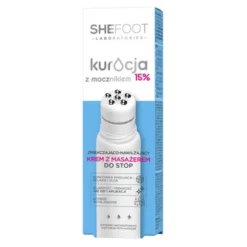 SheFoot, zmiękczająco - wygłądzający krem z masażerem do stóp 15% mocznika, 50 ml