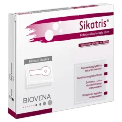 Sikatris, silikonowy plaster na blizny, po mastopeksji, 17 cm x 7,6 cm, 5 szt.