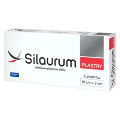 Silaurum, plastry silikonowe na blizny, 10 cm x 3 cm, 6 szt.