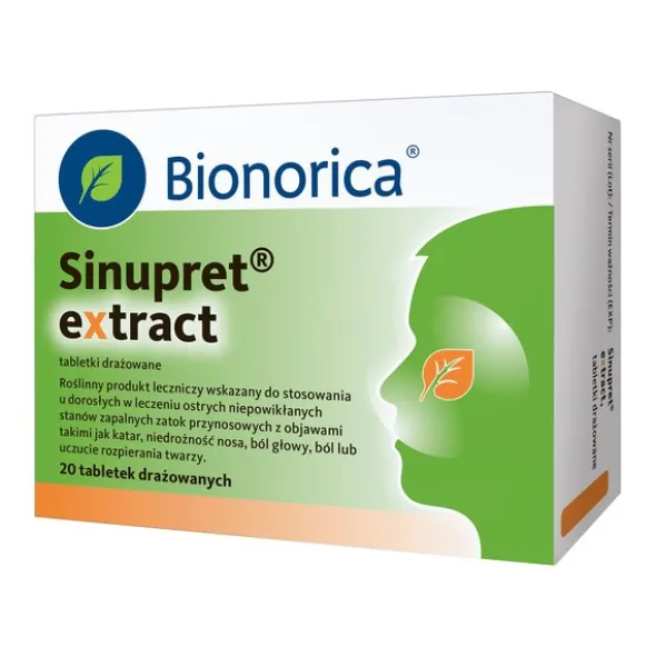 Sinupret extract, 160 mg, tabletki drażowane, 20 szt.