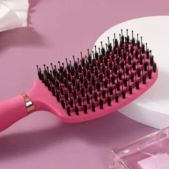 Sister Young, Ovia BV Fuchsia, szczotka do włosów z naturalnego włosia dzika, 1 szt.