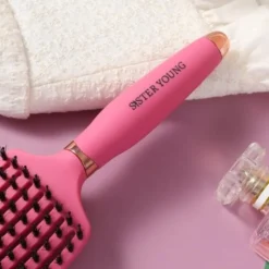 Sister Young, Ovia BV Fuchsia, szczotka do włosów z naturalnego włosia dzika, 1 szt.