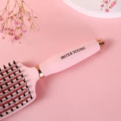 Sister Young, Ovia BV Pink, szczotka do włosów z naturalnego włosia dzika, 1 szt.