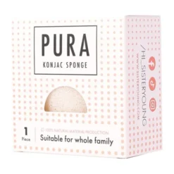 Sister Young, Pura White Konjac Sponge, gąbka do twarzy, 1 szt.