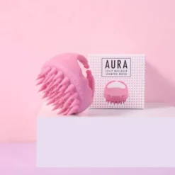 Sister Young, szczotka do mycia i masażu głowy Aura Pink, 1 szt.
