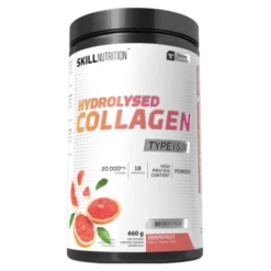 Skill Nutrition Hydrolysed Collagen Type I & III, proszek, smak grapefruit, 660 g