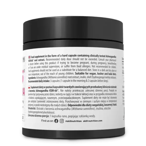 Skill Nutrition KSM-66 Ashwagandha, kapsułki, 90 szt.