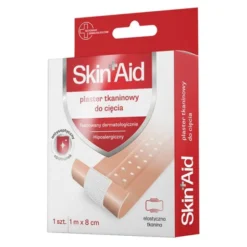 Skin Aid, plaster tkaninowy do cięcia, 8 cm x 1 m, 1 szt.