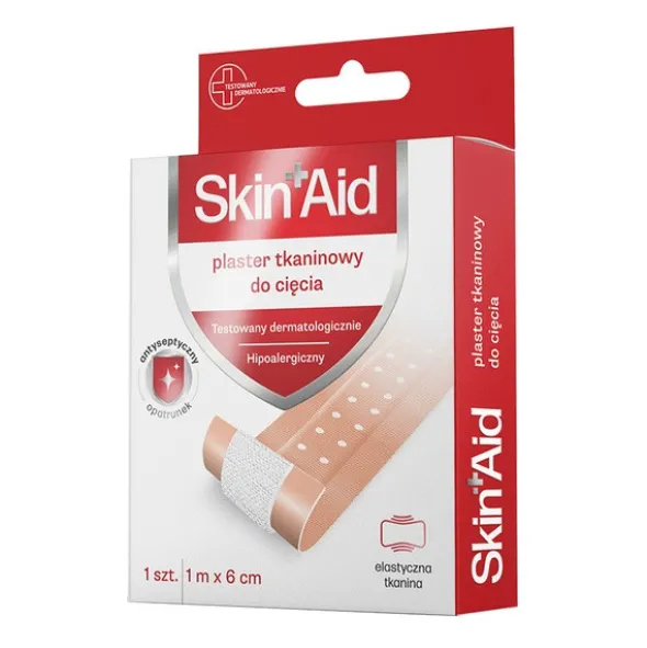 Skin Aid, plaster tkaninowy do cięcia, 6 cm x 1 m, 1 szt.