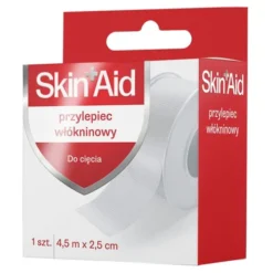 Skin Aid, przylepiec włókninowy do cięcia, 2,5 cm x 4,5 m, 1 szt.