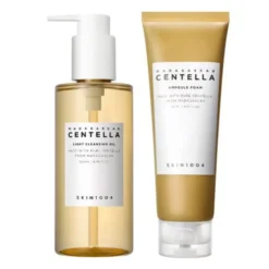 Skin1004 Centella Double Cleansing Duo, zestaw do podwójnego oczyszczania, pianka do twarzy, 125 ml + lekki olejek myjący, 200 ml