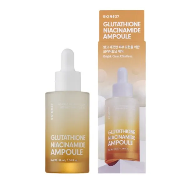Skin627 Glutathion Niacynamide Ampoule, lekka ampułka rozświetlająca, 34 ml