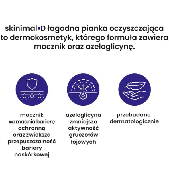 Skinimal D, łagodna pianka oczyszczająca, 200 ml
