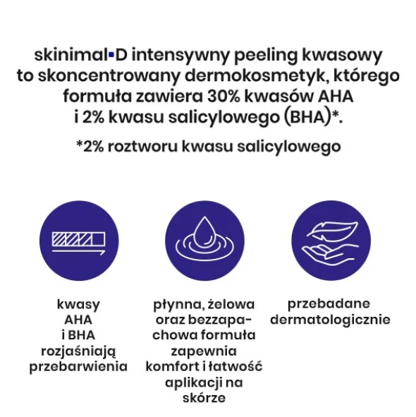 Skinimal D, intensywny peeling kwasowy, 30 ml