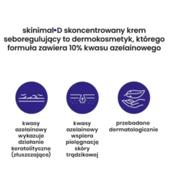 Skinimal D, skoncentrowany krem seboregulujący, 50 ml