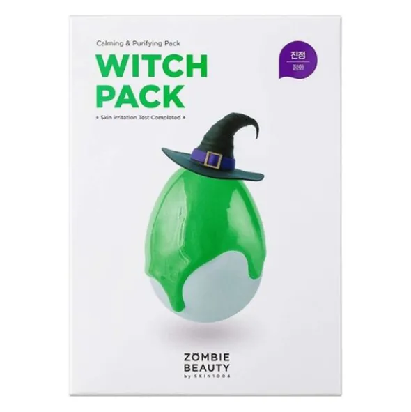 Skin1004 Zombie Beauty-Witch Pack, głęboko oczyszczająca maska z zieloną herbatą, 16 x 4 g