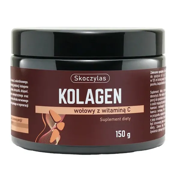 Skoczylas Kolagen wołowy z witaminą C, proszek, 150 g
